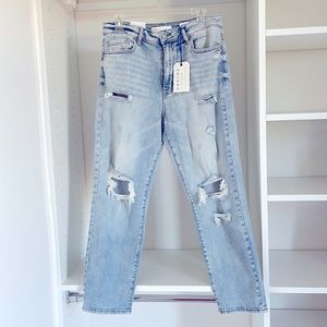 Eunina High Rise Crop Mom Jeans